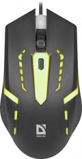 Мышь Defender Flash MB-600L (USB, optical, 1200dpi, подсветка, 1.5m, black)