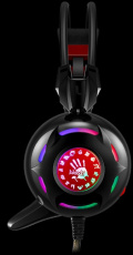 Наушники A4Tech Bloody G300 (полноразмерные закрытые, c микрофоном, игровые, 1.8m, подсветка, black-red)
