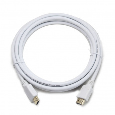 Кабель HDMI (m) - HDMI (m) 3.0m (CC-HDMI4-W-10, 4K, ver.2.0, с позолоченными контактами, экранированный, пакет, white) Cablexpert