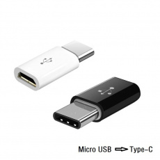 Переходник microUSB (f) - USB Type-C (m) (black)