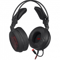 Наушники Redragon DELIRIUM PRO (полноразмерные закрытые, подключение по USB, c микрофоном, игровые, виртуальный объёмный звук 7.1, 2m, black)