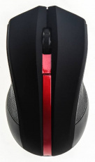 Мышь беспроводная Oklick 615MW (optical, 1000dpi, 2xAAA, black-red)