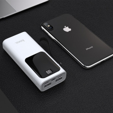 Внешний аккумулятор hoco J41 Treasure (литий-ионный, 10000mAh, 2*USB 2A, вход 2A, white)