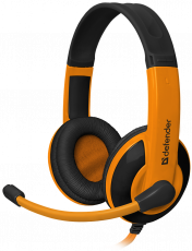 Наушники Defender Warhead G-120 (накладные закрытые, c микрофоном, игровые, 2m, промо-код "War Thunder", black-orange)