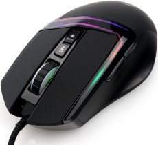 Мышь Gembird MG-590 (USB, optical, 6400dpi, игровая, RGB подсветка, 1.8m, black)