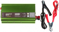 Преобразователь напряжения QUMO QAI-902-1000 (Inv 002) (12V входное, 220V выходное напряжение, на клеммы, USB 1A, мощность 1000W)