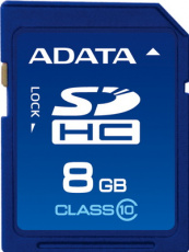 Карта памяти SD Card 8Gb A-Data (Class 10)