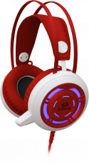 Наушники Redragon SAPPHIRE (полноразмерные закрытые, c микрофоном, игровые, 2.5m, white-red)