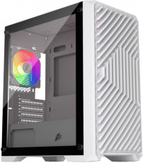 Корпус 1STPLAYER TRILOBITE T5 (T5-WH-4F1-W, без БП, mATX, USB3.0, white)
