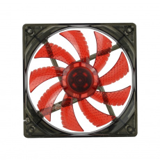 Вентилятор GameMax WindForce (GMX-WF12R) (120x120x25mm, sleeve, 1000rpm, 27dBa, 3+4pin, red LED, black-red) RTL