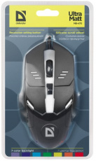 Мышь Defender Ultra Matt MB-470 (USB, optical, 1200dpi, подсветка, 1.5m, black)