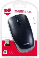 Мышь беспроводная Smartbuy ONE (SBM-377AG-K, optical, 1200dpi, AA, black)