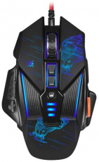 Мышь Defender sTarx GM-390L (USB, optical, 3200dpi, игровая, подсветка, промо-код "Crossout", black)