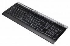Клавиатура Oklick 380M (USB, мультимедийная, black-silver)