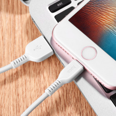 Кабель USB 2.0 Am - 1.0m (X13 Easy charged, 2.4A, быстрая зарядка, white) hoco