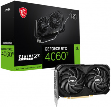Видеокарта MSI GF RTX4060Ti 8Gb (RTX4060Ti VENTUS 2X BLACK 8G, 128bit, GDDR6, HDMI+3xDP) RTL