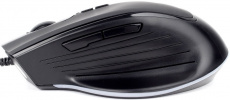 Мышь Gembird MG-570 (USB, optical, 3200dpi, RGB подсветка, игровая, 1.8m, soft-touch, black)
