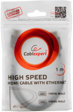 Кабель HDMI (m) - HDMI (m) 1.8m (CC-HDMI4-W-6, 4K, ver.2.0, с позолоченными контактами, экранированный, white) Cablexpert