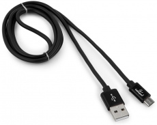Кабель USB 2.0 Am - micro USB 1.0m (CC-S-mUSB01BK-1M, серия Silver, black) Cablexpert