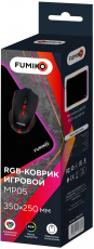Коврик для мыши FUMIKO (FMP05-01, тканевый на резиновой основе, игровой, RGB подсветка, 350x250x3mm)