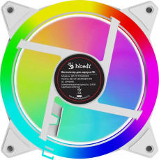 Вентилятор Bloody BD-CF120ARGB4-WH (120x120x25mm, Hydro, 600-1600rpm, 11-26dBa, 4pin, PWM, ARGB LED, white) RTL