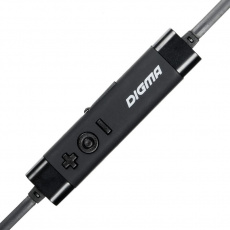 Гарнитура Digma BT-05 (затычки, беспроводная, Bluetooth 4.2, с микрофоном, до 4 часов работы от батареи, black-red)