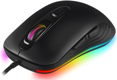 Мышь Sven RX-G820 (USB, optical, 4800dpi, игровая, RGB подсветка, программируемая, soft-touch, 1.8m, black)