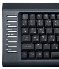 Клавиатура Oklick 350M (USB, мультимедийная, black-grey)