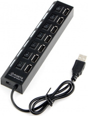 USB 2.0 HUB Gembird UHB-U2P7-01 (7 портов, активный, выключатели, black)