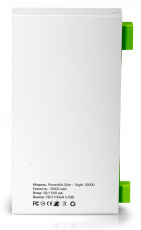 Внешний аккумулятор QUMO PowerAid Slim Style (литий-полимерный, 10000mAh, 1*USB 2A, вход 1А, white)