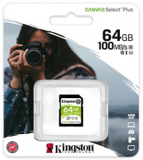 Карта памяти SDXC Card 64Gb Kingston (SDS2/64GB, Class 10, UHS-I, 100MB/s)