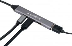 USB 3.1 HUB Gembird UHB-C444 (4 порта, 2xType-C, USB2.0, USB3.0, 0.15m, grey)