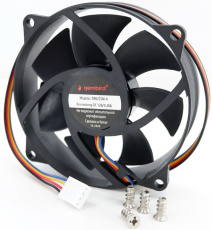 Вентилятор Gembird D9025SM-4 (95x95x25mm (посадочное место 80mm), sleeve, 4pin, PWM, black) OEM