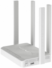 Роутер Keenetic Viva (KN-1912) (1267Mbps, 2.4/5GHz, 4 ports, 1000Mbps, 4 внешние несъёмные антенны 5dBi, USB, USB Printer/FTP Server/3G/4G/LTE, white-grey)