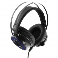 Наушники Gembird MHS-G500L (полноразмерные закрытые, c микрофоном, игровые, подсветка, 2.3m, промо-код "Survarium", black)