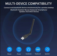 Bluetooth USB Adapter (Bluetooth 5.3, black)