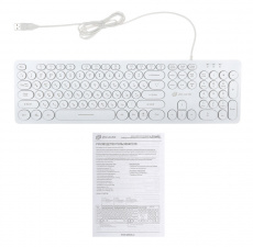 Клавиатура Oklick 420MRL (USB, радужная подсветка, white)