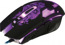 Мышь QUMO Annihilator M04 (USB, optical, 3200dpi, игровая, 7 цветов подсветки, 1.5m, black)