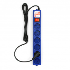 Сетевой фильтр КУБ (Power Cube SPG(5+1)-B-сo10, 6 розеток, 3 метра, blue) RTL