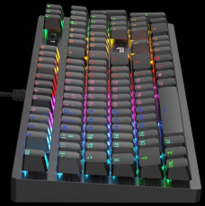 Клавиатура A4Tech Bloody B828N (USB, механическая, LK BLUE Switch, регулируемая подсветка, игровая, мультимедийная, 1.8m, grey-black)