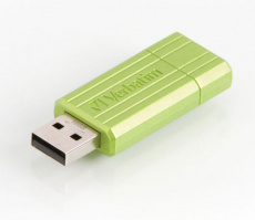 Флеш накопитель USB 2.0 16Gb Verbatim PinStripe (49070, green)