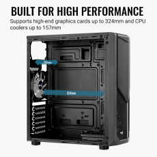 Корпус AeroCool Tomahawk-A-BK-v1 (без БП, ATX, USB3.0, black)