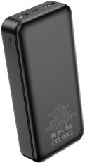 Внешний аккумулятор Borofone BJ14A Freeway (литий-полимерный, 20000mAh, 2*USB 2A, вход 2A, black)