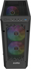 Корпус GAMDIAS AURA GC7 ARGB (без БП, ATX, USB3.0, 3x ARGB Fan, black)