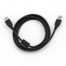 Кабель USB 2.0 Am - Af удлинительный 1.8m (CCF-USB2-AMAF-6, ферритовое кольцо, экранированный, black) Cablexpert