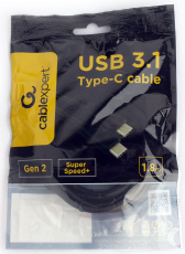 Кабель USB 3.1 Type-C - Type-C 1.8m (CCP-USB3.1-CMCM2-1.8M, медь, 5А, 100W, быстрая зарядка, QC3.0, PD, двойное экранирование, black) Cablexpert