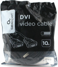 Кабель DVI (m) - DVI (m) 10.0m (CC-DVI2L-BK-10M, dual link, 2 ферритовых фильтра, экранированный, black) Cablexpert