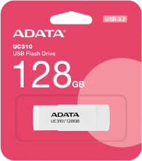 Флеш накопитель USB 3.2 128Gb ADATA UC310 (UC310-128G-RWH, 100MB/s, white)