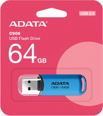 Флеш накопитель USB 2.0 64Gb ADATA C906 (AC906-64G-RWB, blue)