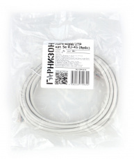 Кабель Patchcord литой 5E 5.0m (PC-UTP-5e-5, grey) Гарнизон